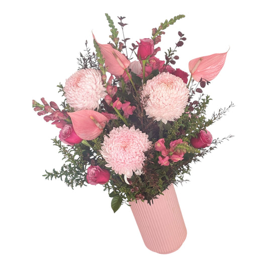 Pink jazz in a vase - My Jazzy Blooms
