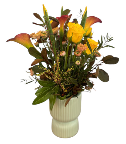 Sunshine in a sage green vase