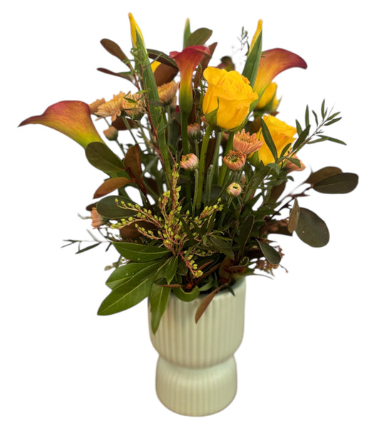 Sunshine in a sage green vase