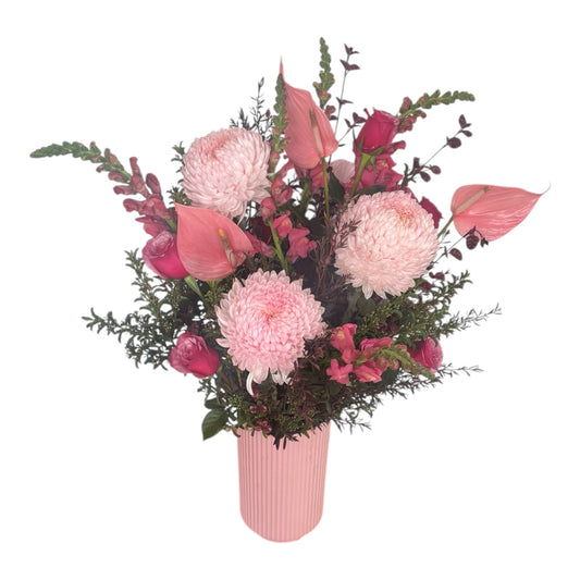 Pink jazz in a vase - My Jazzy Blooms
